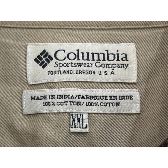 Columbia Shirt Mens Plaid XXL Brown Tartan LS Button-Up Casual Fall Hunting Camp - Picture 3 of 4